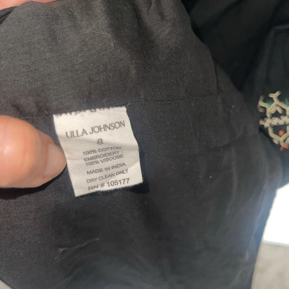 Ulla Johnson Black Midi Dress with Gold Accents - Picture 8 of 10